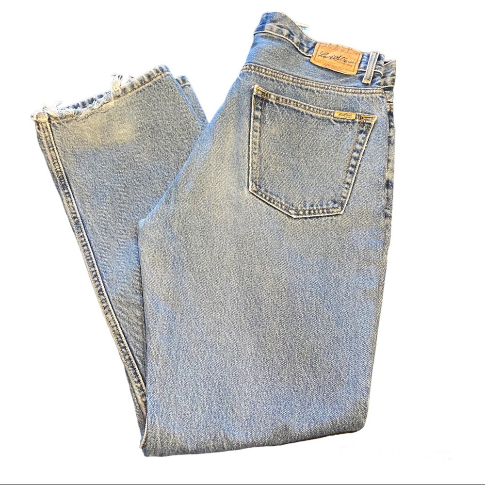 Vintage Levi Strauss Signature W33 Regular Fit Light Jean Naturally Distressed